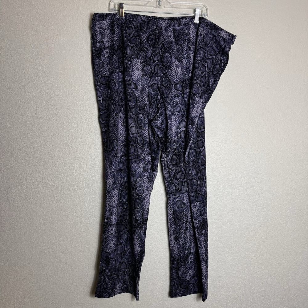 Women With Control Renee Greenstein‎ 3X Tall Animal Python Stretch Pants New